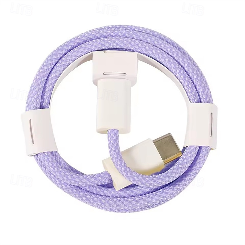 2er-Pack PD 60W USB C zu Typ C Farbige Kabel Schnelles Laden für Apple iPhone 15 16 Pro Huawei Xiaomi Samsung Typ C Gewebtes Kabel Zubehör 2026 - $12.99 –P3