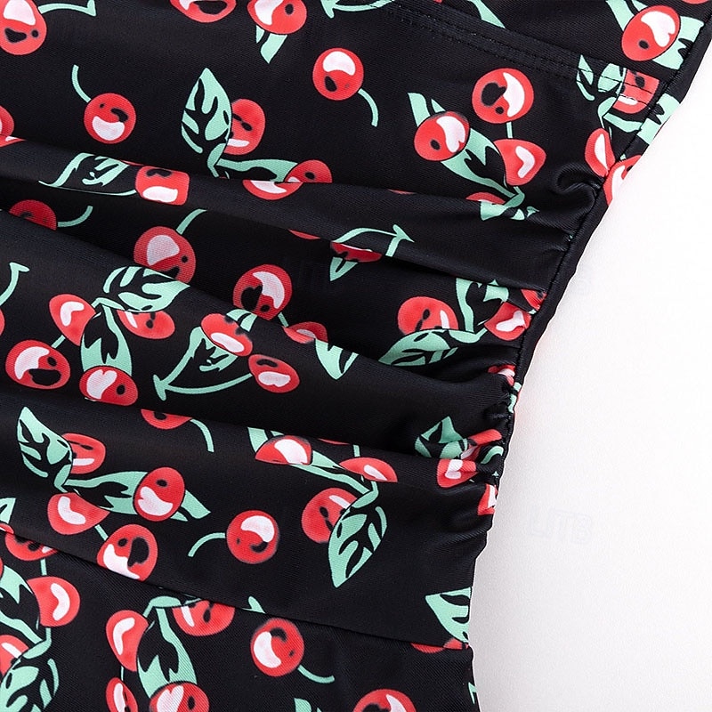 Жен. Купальник с цветочным принтом Платья-купальник Один Пис С принтом Ультралегкий (UL) Утягивание живота Эластичный Без рукавов Купальники Серфинг Для погружения с трубкой Лето 2026 - $25.99 –P8