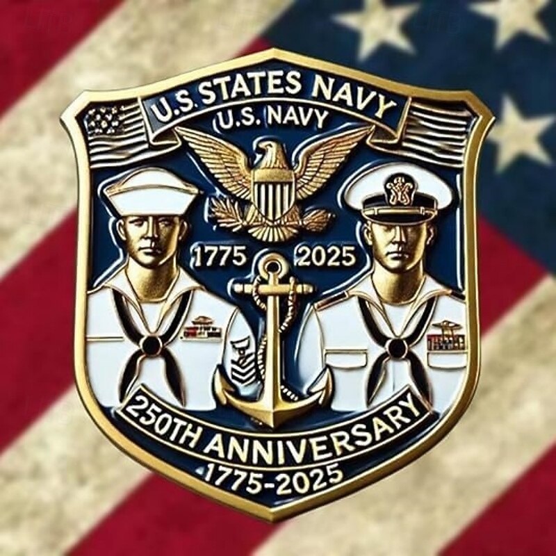 Pachet de 2 insigne comemorative de 250 de ani ale Corpului de Marină și NAVY emblemă militară de corpul marin buton broșă din aliaj pentru veterani cadou pentru colecția de bijuterii pentru veterani 2026 - $21.99 –P4