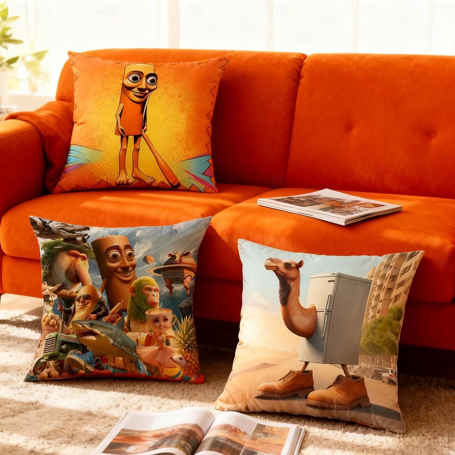 Italian Brainrot Pillow Covers Double-Sided Print Pillow Covers 18"x18" Holiday Decor Throw Cushion Case  Itlian Brainrot Home Decorations for Home 2026 - $11.99 –P5