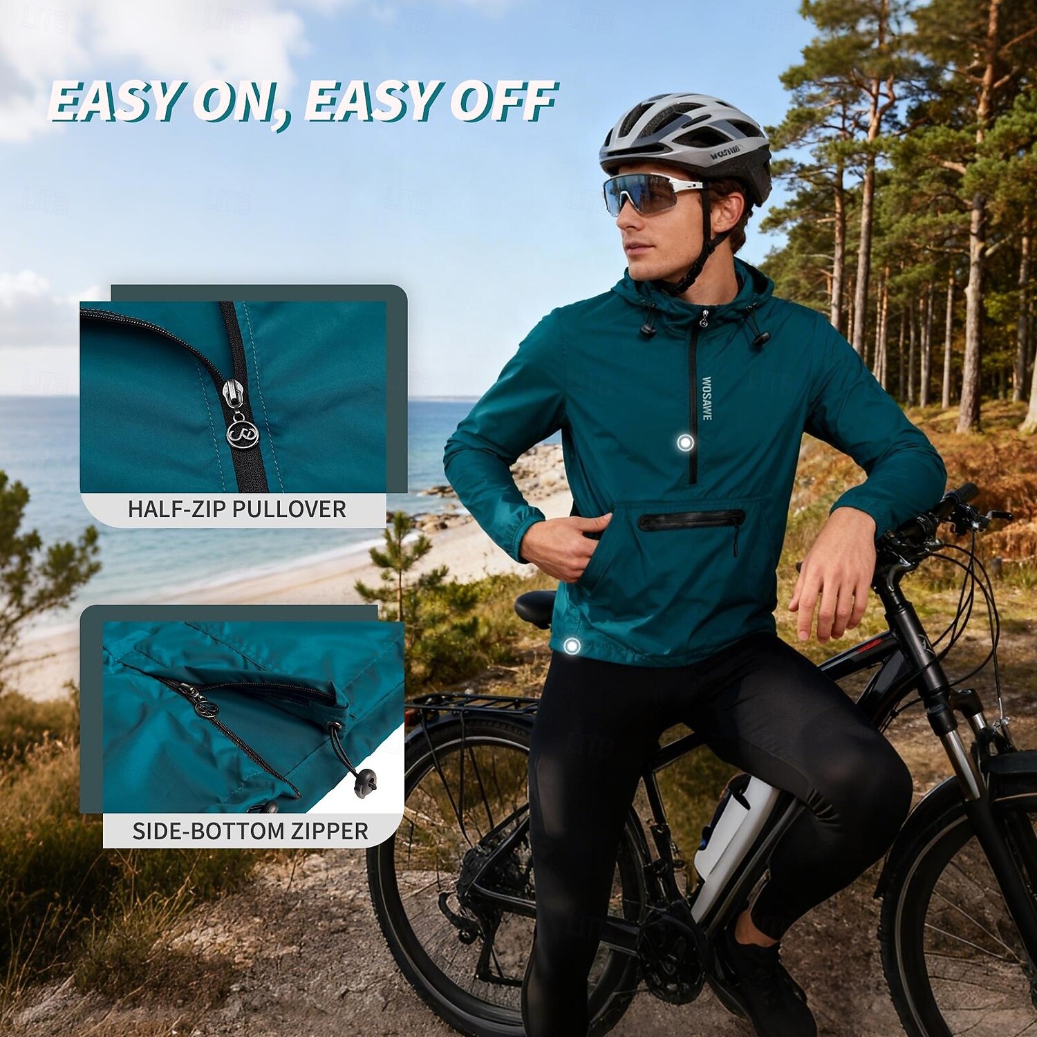 WOSAWE  Spring/Summer Men's Windproof Multi-Pocket Cycling Jacket for Outdoor Sports,Hiking, and Biking 2026 - $39.99 –P5