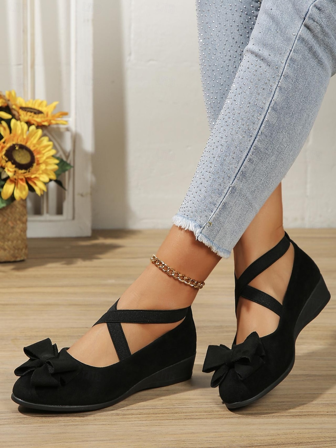 Damskie Codzienny Niski obcas Okrągły palec u nogi Codzienny Sztuczny zamsz Mokasyny Migdałowy Czarny Niebieski 2026 - $11.99 –P7