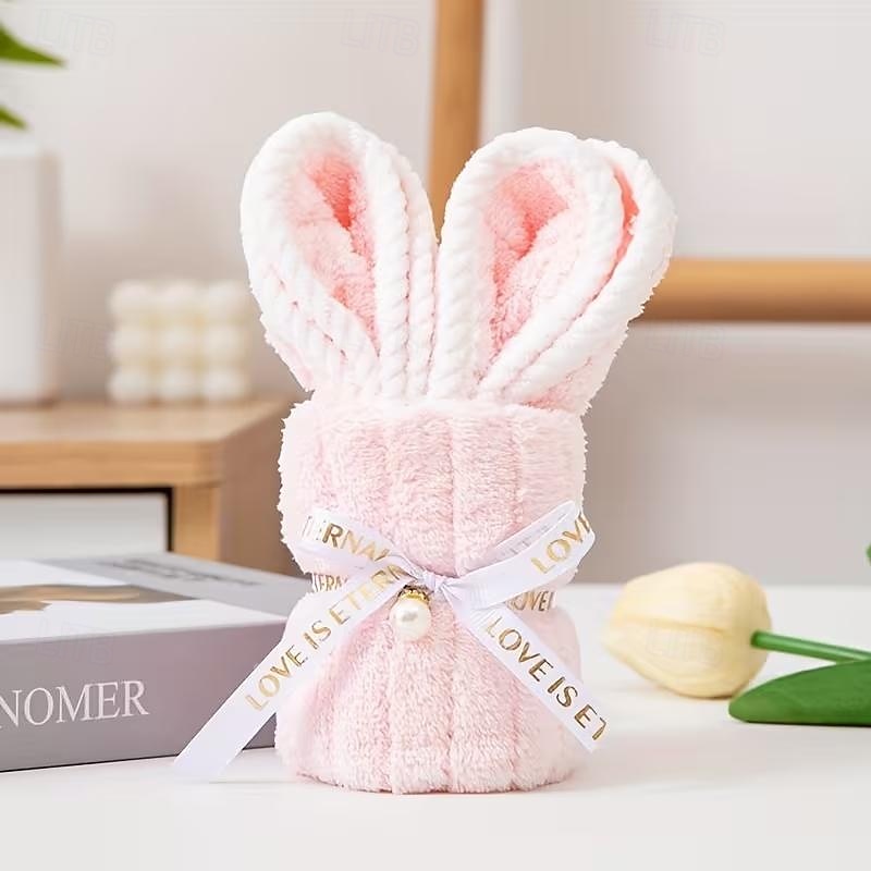 5-pack handdukar med påskharemotiv, mjuka och absorberande handdukar med kaninmotiv, perfekt present till kök och badrum, bröllop, födelsedagar, alla hjärtans dag, jul och påsk för hemmabruk. 2026 - $15.99 –P1