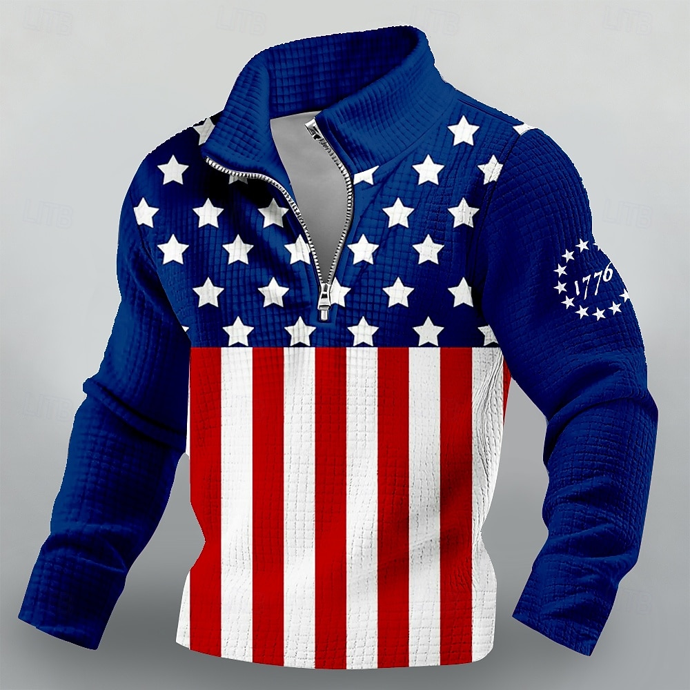 4 juillet 2026 250e jour commémoratif Sweat-shirt à capuche à manches longues drapeau américain pour hommes Casual extérieur de 2026 ? $33.99 –P2