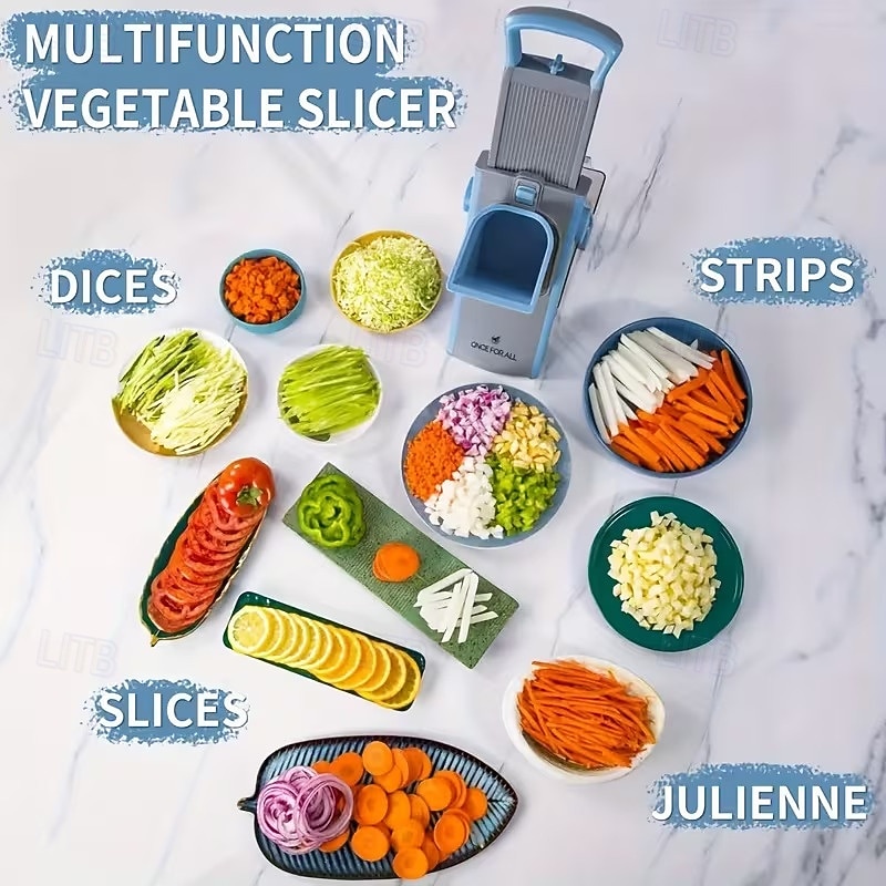 Adjustable-Thickness Manual Slicer Multi-Function Vegetable Slicer and Chopper Set - Manual Slicer Meat Grinder with Container Perfect for Kitchen Prep Work 2026 - $49.99 –P2