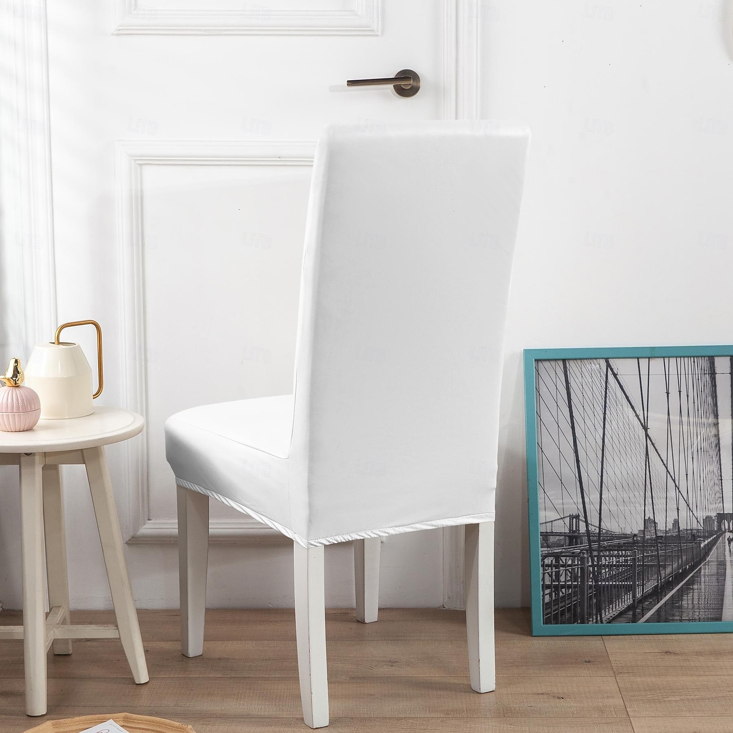 2026年 1枚の無地の椅子カバー、伸縮性のあるキッチンチェアカバー/レストランチェアカバー、取り外し可能で洗濯可能、自宅、ホテル、宴会での使用に適しています。  コレクション – $28.99 –P6