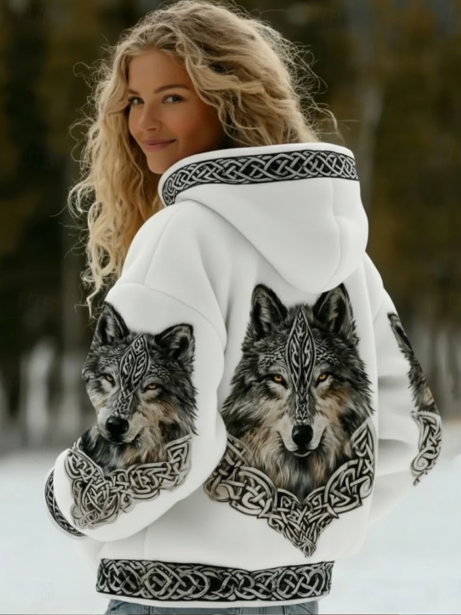 Per donna Felpa con cappuccio Patchwork Stampato Tasca Frontale Grafico Animale Geometrico Vintage Casual Boho Manica Lunga Con Cappuccio Top Regolari Casuale Streetwear Abbigliamento Quotidiano del 2026 a $32.99 –P4