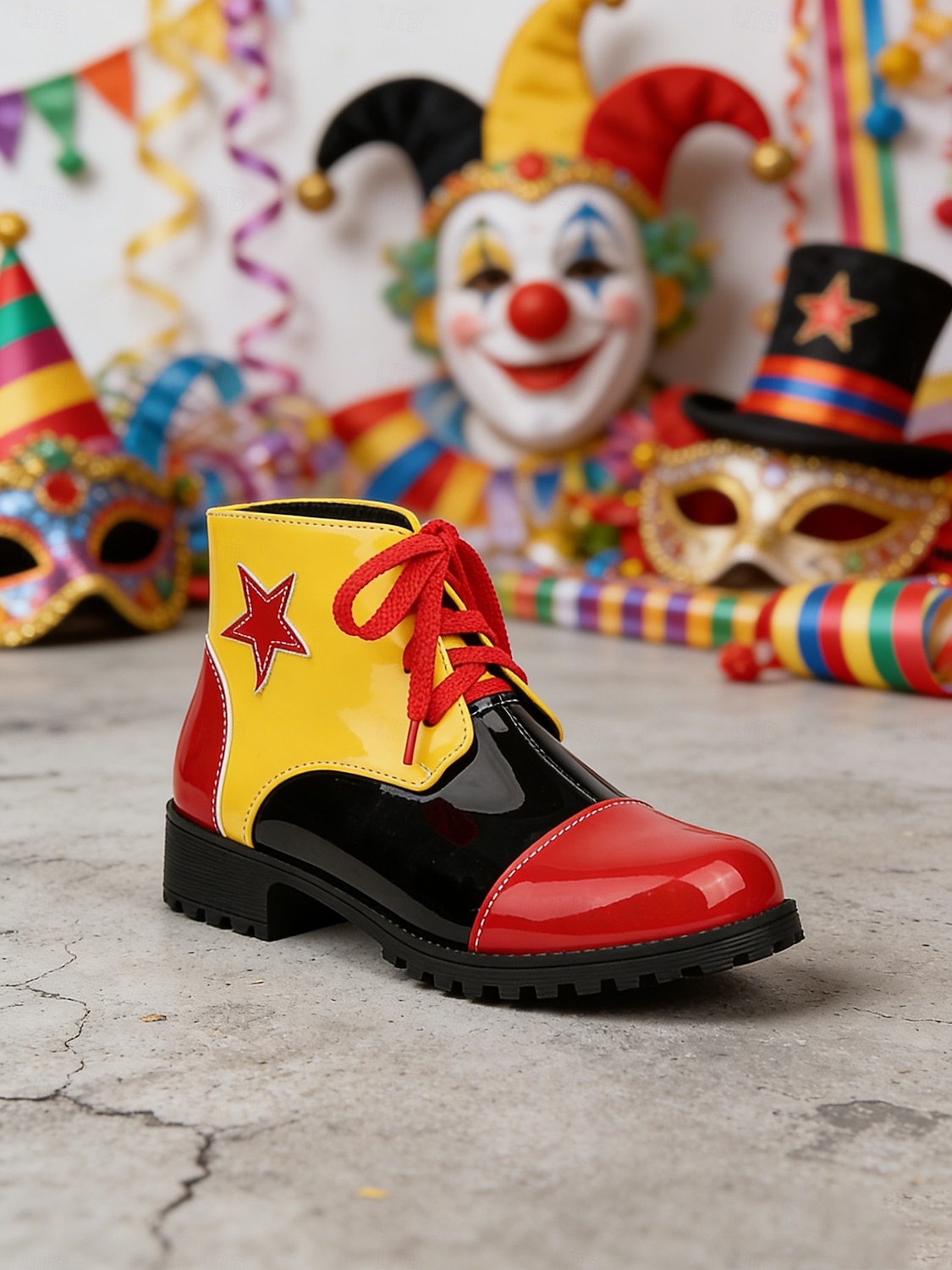 Γυναικεία Μαρντί Γκρά Κόκκινα Παπούτσια Πρόσω خلف Παπούτσια Μασκέ για Καρναβαλικό Κόσμο Κλόουν Κοσπλέι  Χάλοουιν 2026 - $46.99 –P1