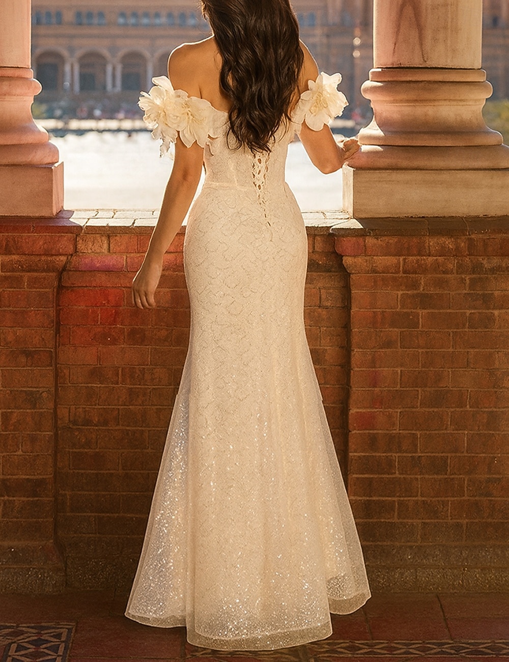 Mermaid Trumpet Floor Length Formal Dresses Evening Gown Quinceanera Dresses Elegant Party Sleeveless Off Shoulder Evening Party Wedding with Embroidered Flower 2026 - $114.99 –P3