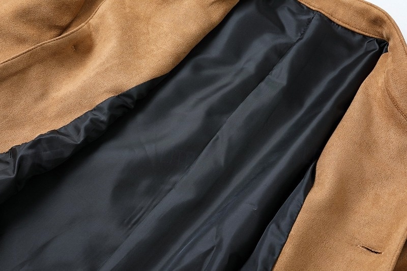 Homens jaqueta leve Jaqueta casual Jaqueta de camurça sintética Para Noite Macio Fivela Primavera & Outono Casual Colarinho Chinês Padrão Cáqui Claro Preto Azul Marinha cáqui Verde Tropa Casaco de 2026 por $56.99 –P9