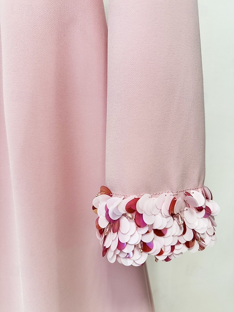 Vestido de Convidada de Casamento Sereia Trompete Cauda de Varredura Vestidos Formais Vestido de Festas Vestido da Mãe da Noiva Manga Longa Gola Alta Elegante Formal com Beading Lantejoulas de 2026 por $160.99 –P6