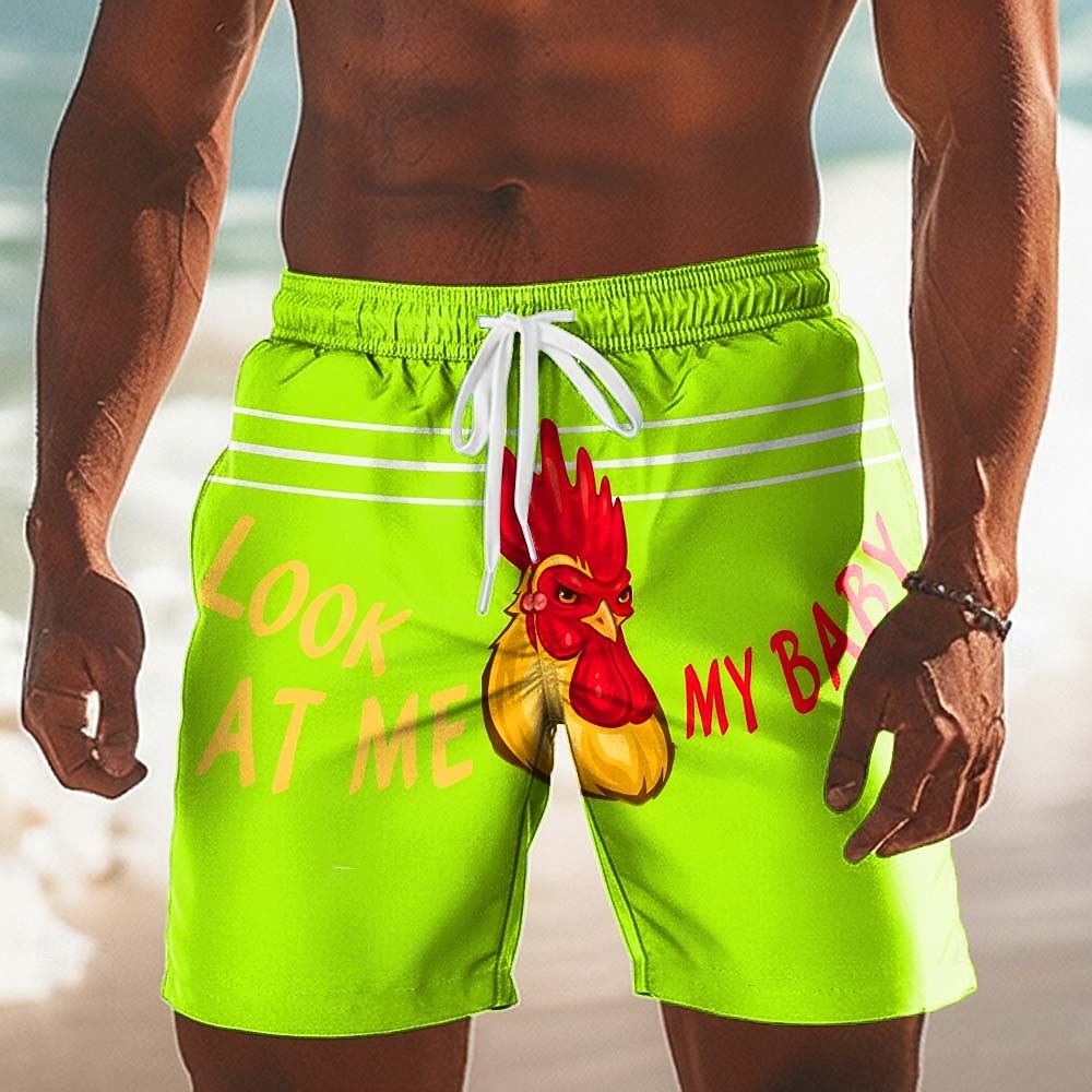 Per uomo Pollo di plastica Anatra Gergo divertente Costumi da bagno Pantaloncini da mare Pantaloncini da Surf Misura del girovita medio Divertente Casuale Vacanza al Mare Tasche Laterali fodera in del 2026 a $20.99 –P2