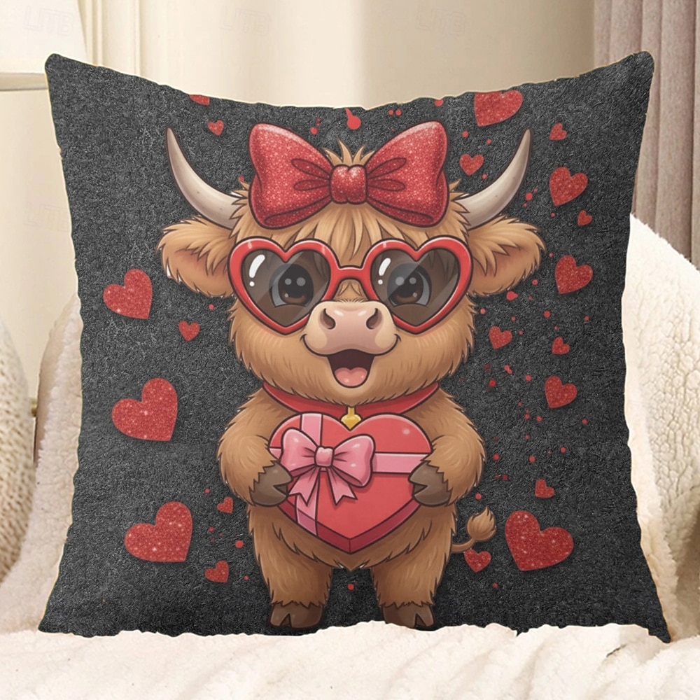 2026年 1 個 ベルベット 枕カバー, プリント シンプル カジュアル 方形 伝統的な クラシック  コレクション – $8.99 –P11