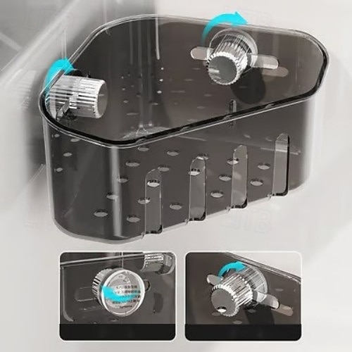 2 יחידות סל אחסון פינתי יניקה, מארגן פינתי לכיור, מדף ניקוז ספוג ובד למטבח, מדף אחסון יניקה משולש, מארגן לחדר אמבטיה ומטבח חוסך מקום 2026 - $15.99 –P2