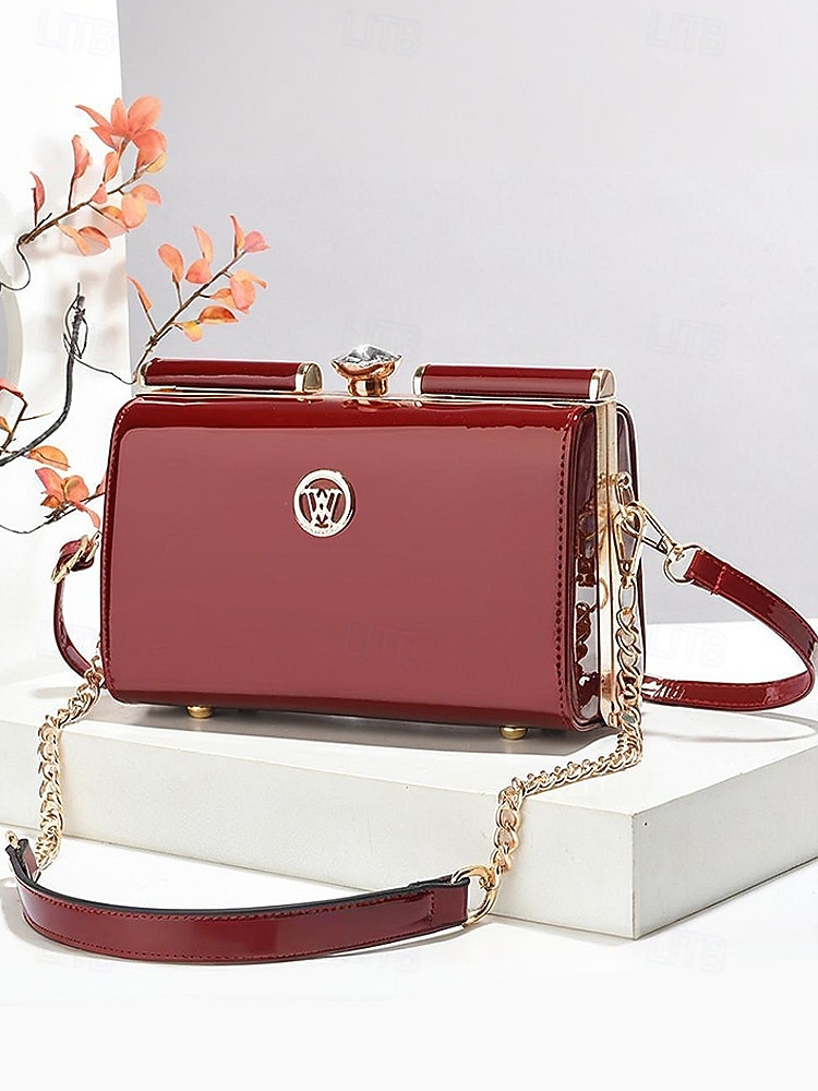 Γυναικεία τσάντα χειρός από λουστρίνι – κομψό καπιτονέ σχέδιο, έτοιμη για γάμο και μετακινήσεις, για πολλαπλές περιστάσεις με χρυσό λουράκι αλυσίδας 2026 - $34.99 –P5