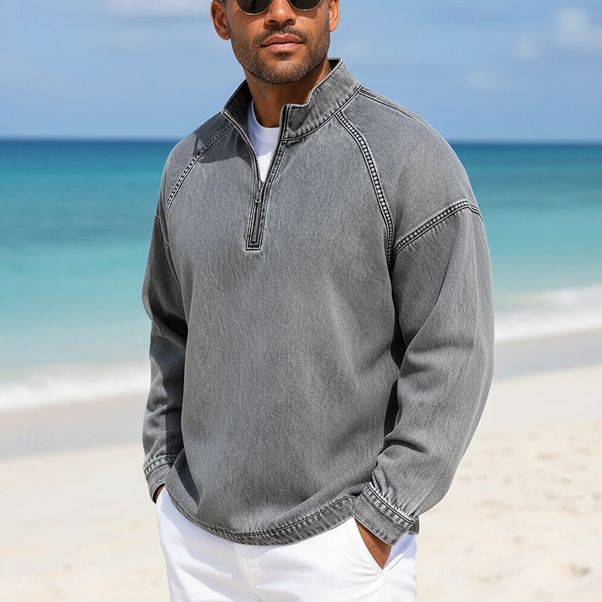 Per uomo Camicia 100% cotone lavaggio acido Maglietta Manica Lunga Collo alla coreana Autunno & Inverno Primavera Autunno Semplice Vintage Streetwear Casual Con zip Tinto in capo Sbiadito Casuale del 2026 a $33.99 –P5