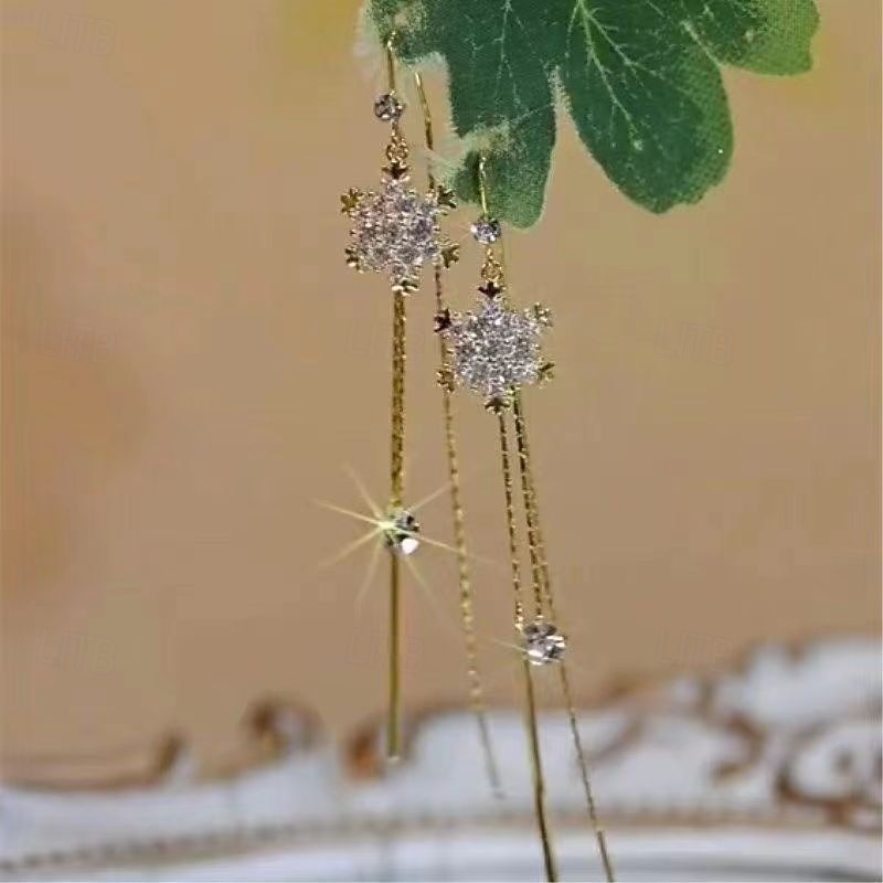 1 пара Серьги For Жен. Бриллиант Повседневные Для улицы Сплав С кисточками Четырехугольник 2026 - $11.49 –P4