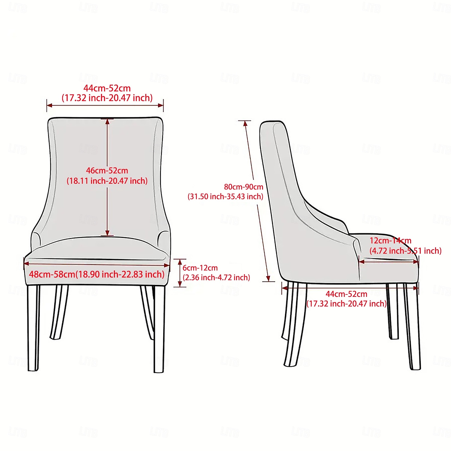 Trekk til stol med vingerygg, stripete planter, geometrisk trykt, polyester stretchtrekk, ett stykke ryggstøtte, armlener, stoltrekk til spisestuestol, servantstol, fritidsstol, krakk 2026 - $23.99 –P2