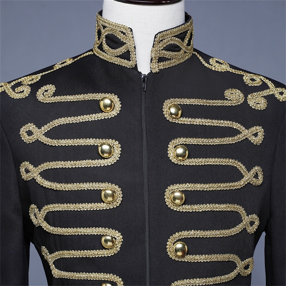 Retro Vintage Rokoko Mantel Maskerade Zirkusjacke langarm Prinz Aristokrat Kostüm Herren Karneval Maskerade Veranstaltung / Fest Erwachsene Mantel Herbst Winter 2026 - $124.99 –P5