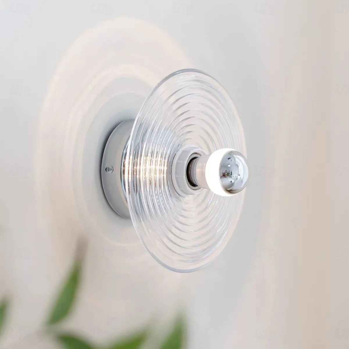 Lampă de perete rotundă din sticlă cu 1 bec, model modern Art Deco, pentru dormitor 2026 - $149.99 –P4