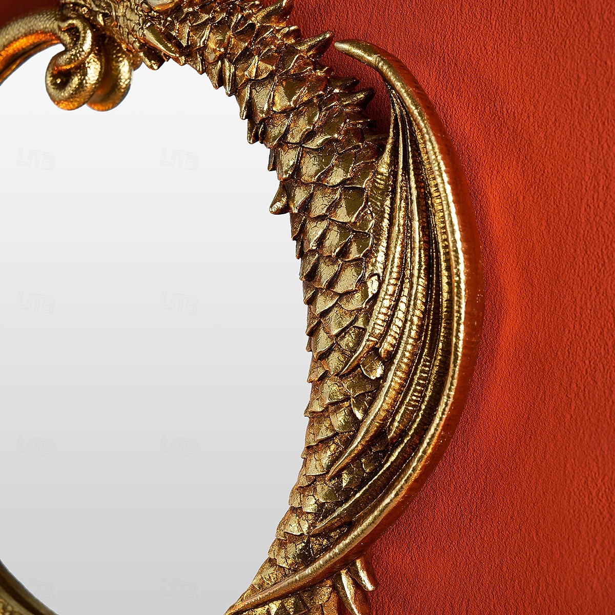 Vintage Gold Resin Flying Dragon Wall Mirror, Detailed Gold Scales, Room Decoration, Craft Ornament for Daily Home Decor, Holiday, Party, Birthday, Special Occasions 2026 - $30.99 –P8