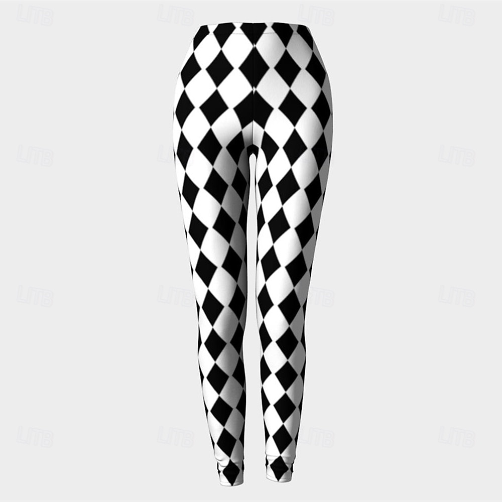 Cologne Carnival Pants Leggings Clown Jester Diamond Pattern Cosplay Adults' Women's Carnival Mardi Gras Casual Party Dress Up 2026 - $30.99 –P1