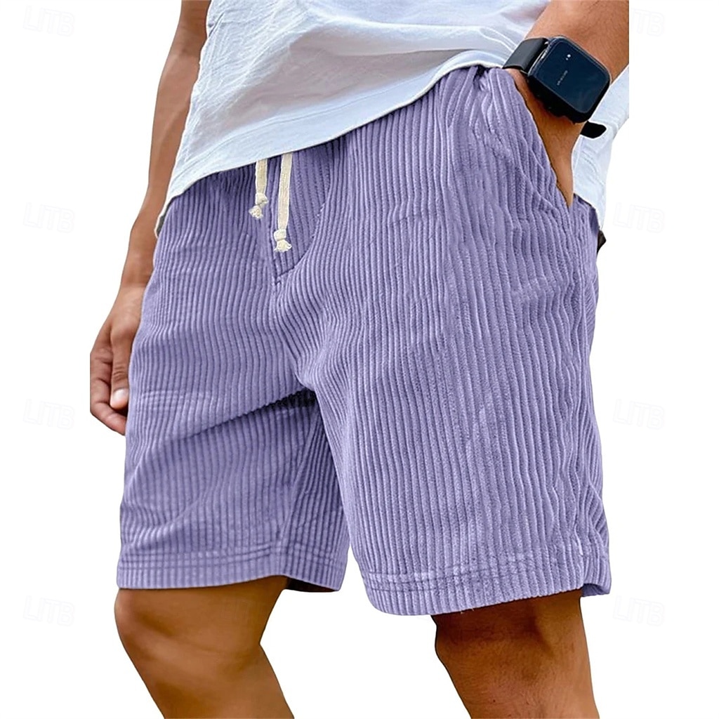 Bărbați Pantaloni Scurți Pantaloni scurți casual Pantaloni scurți din velur Cordon Talie elastică Culoare solidă Confort Lungimea genunchiului Zilnic În aer liber Haine de strada Vacanță Modă Negru 2026 - $18.99 –P12