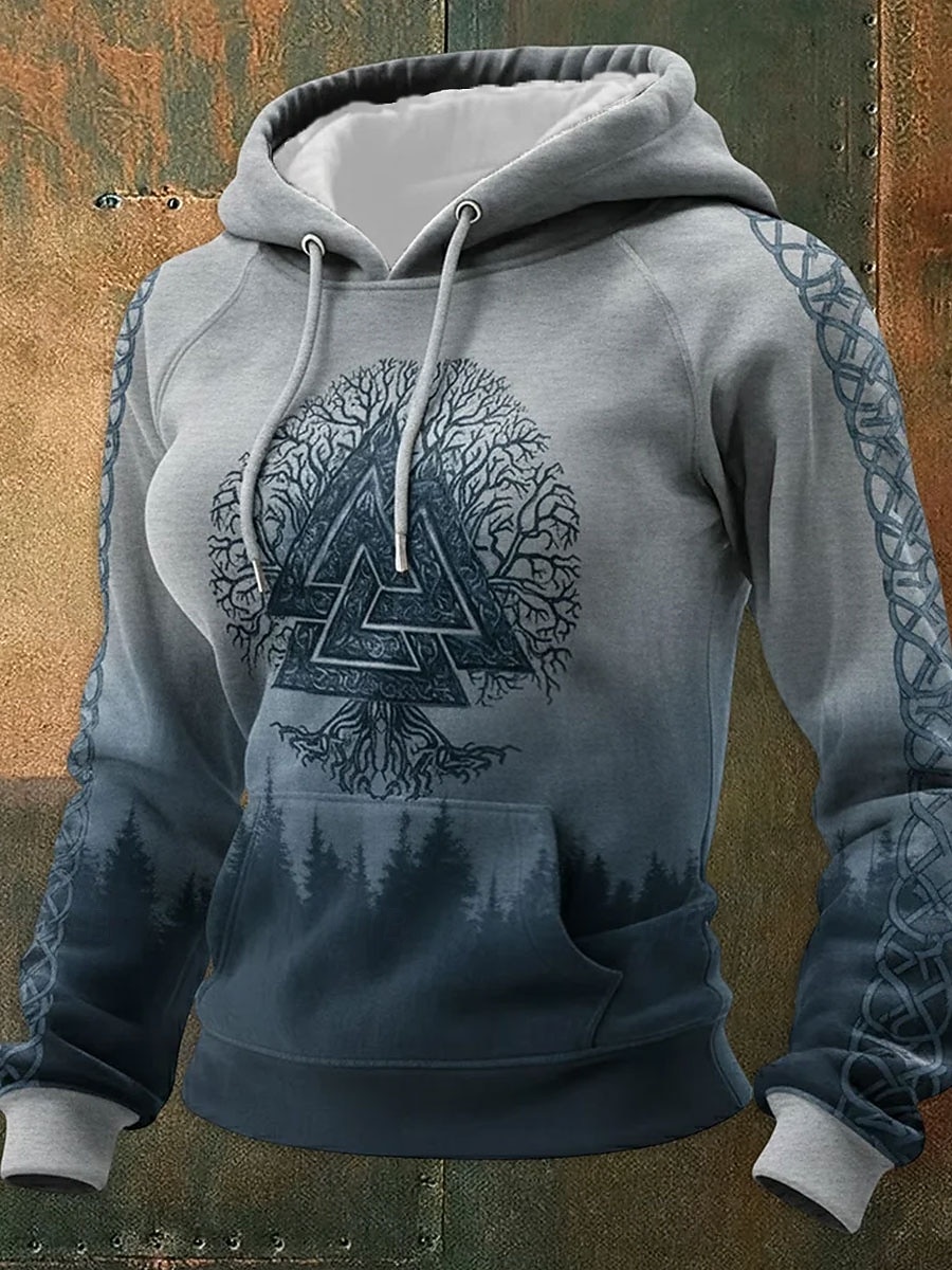 Dam Pullover Hoodie Sweatshirt Grafisk Geometrisk Ledigt Långärmad Huva Vanliga toppar Ledigt Vardag Sport Svart Khaki grön Beige Vår Höst 2026 - $32.99 –P3