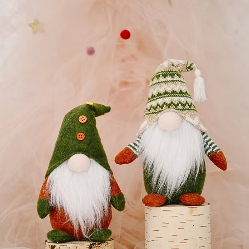 2 db-os Szent Patrik-napi kézzel készített törpebaba, karácsonyi manó dekoráció, skandináv törpe plüss, nyaralószoba kirakatdekoráció 2026 - $20.99 –P5