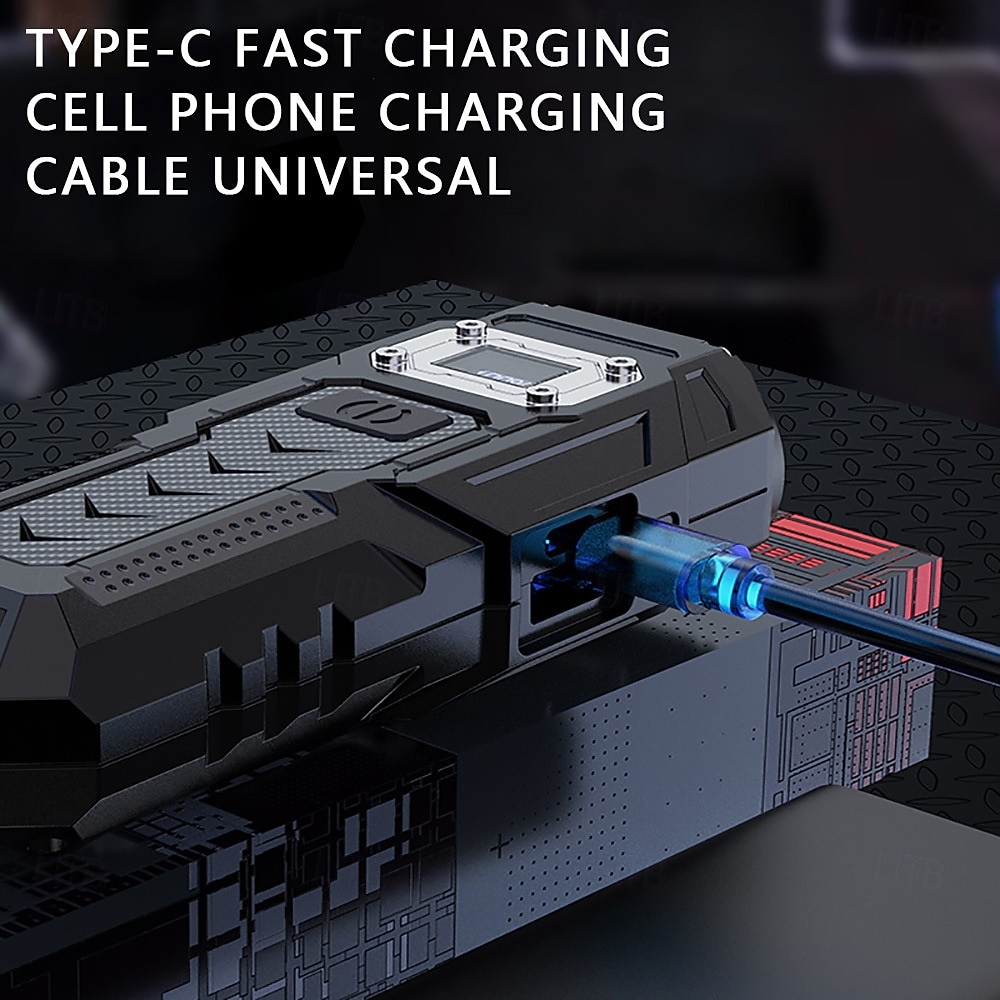 Latarka COB LED o dużej jasności z akumulatorem 1200 mAh, magnetycznym powerbankiem, cyfrowym wyświetlaczem poziomu naładowania baterii, oświetleniem wielotrybowym z klipsem, konstrukcją ABS do 2026 - $17.99 –P8