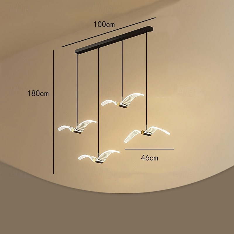 led függőlámpák konyhai szabályozható akril világítás 40cm 1/3/4 fényű modern parasztház előtér bejárati lámpatestek mennyezetre függő földgömb asztal fölé 110-240v 2025 - $71.99 –P8