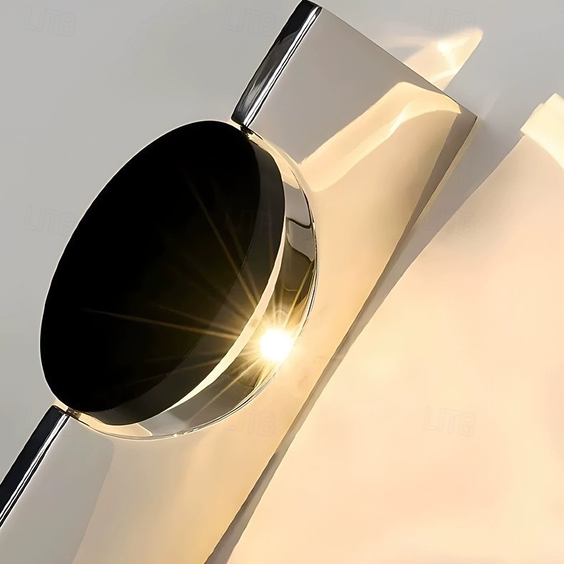 Aplique de parede moderno, aplique de parede refletivo em aço inoxidável, luz quente moderna de 300lm para quarto, sala de estar, corredor e escada. de 2026 por $159.99 –P7