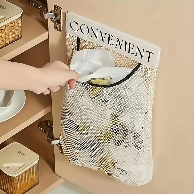 2pcs Large Capacity Mesh Storage Wall-mounted Multifunctional Storage Bag Suitable for Vegetables Fruits Groceries Underwear-Socks Storage Bag Reusable Kitchen Storage and Organizing Tool 2026 - $9.99 –P8