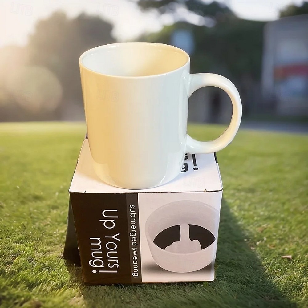 Taza de cerámica personalizada para el dedo medio, divertida taza blanca para café, leche, agua, té con asa para fiesta, Día de los Inocentes, interesante taza de cerámica personalizada para el dedo 2026 - $15.99 –P15