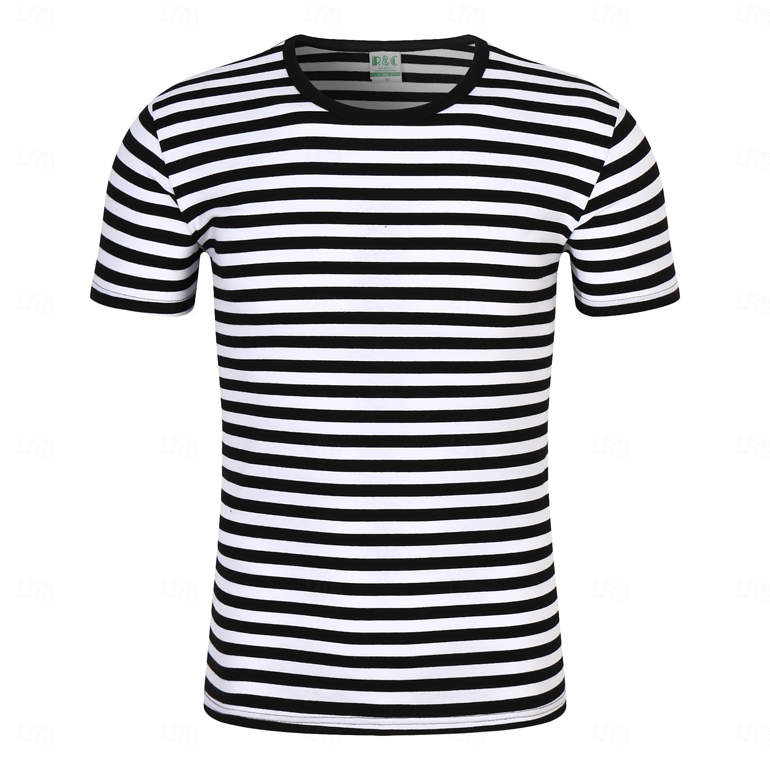 Klassiek personage uit een sprookjesboek T-Shirt Mimespeler Mime Clown Wit en rood Gestreept  Volwassenen Voor heren Uniseks Halloween Carnaval Boekenweek Feest Prestatie Gemakkelijke 2026 - $23.99 –P3