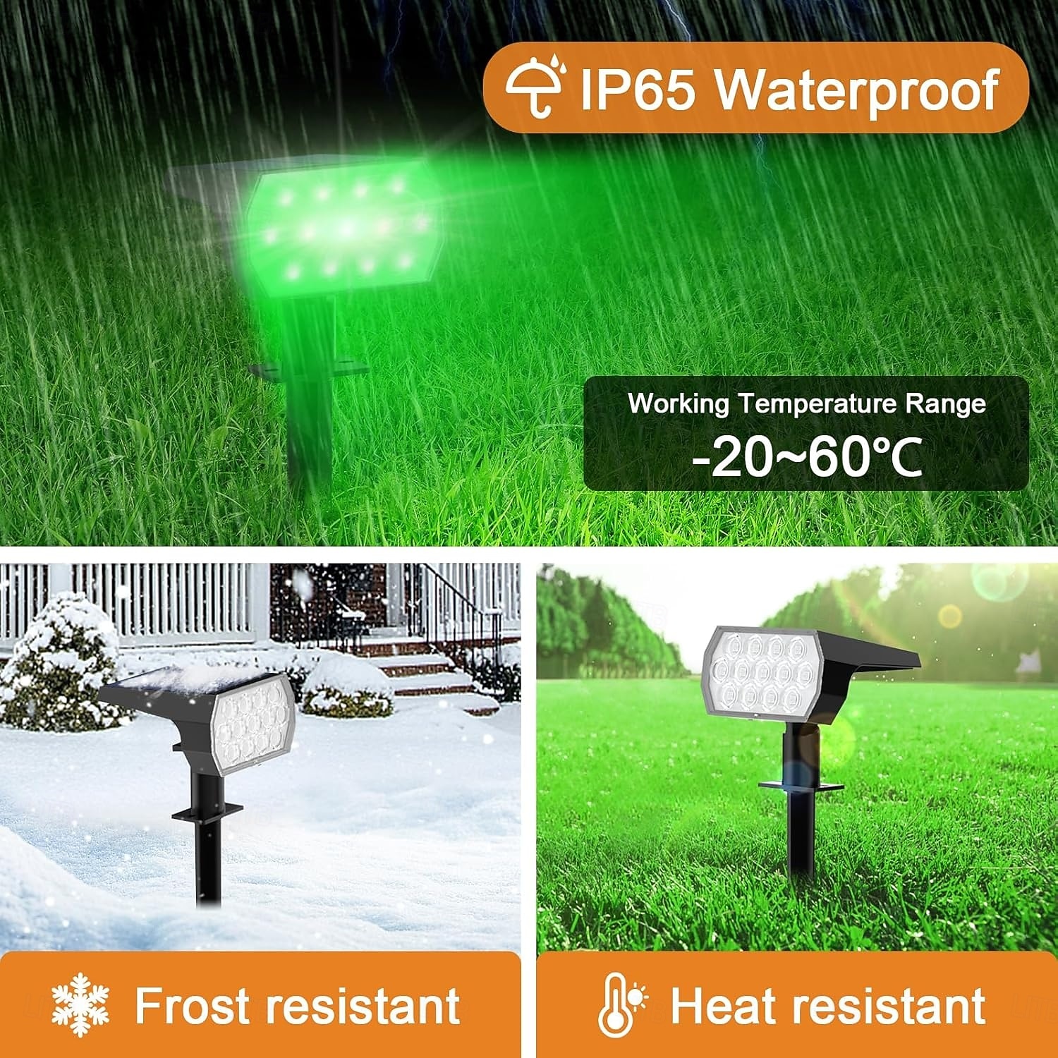 Solar Color Changing Spot Lights Outdoor, Waterproof Solar Lights, Multicolor RGB Landscape Spotlight for Garden Yard Driveway Lawn Patio Pathway Christmas Decorations 2026 - $50.22 –P7