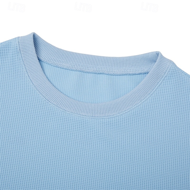 Per uomo Maglia Felpa a nido d'ape Maglione Aalbicocca Bianco Girocollo Semplice Testurizzato Casuale Quotidiano Sport & Outdoor Poliestere Streetwear Cool Abbigliamento Sportivo Primavera & Autunno del 2026 a $24.99 –P12