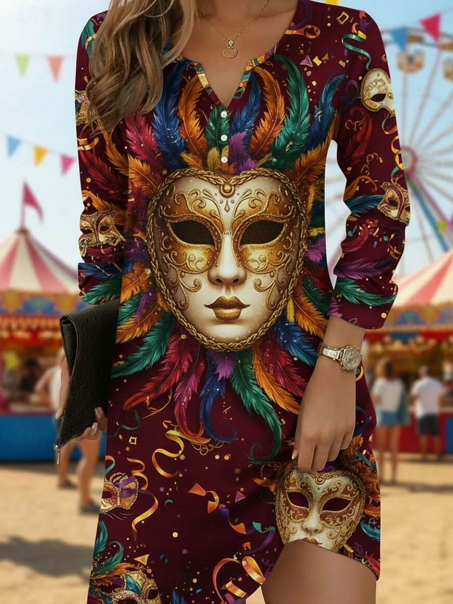 Damen Langes Kleid Maxikleid Freizeitkleid T-Shirt-Kleid Mode Basic Modern Täglich Outdoor Urlaub Normale Passform Grafik Langarm V Ausschnitt Hellgelb Gelb Burgunderrot Dunkelgrün Frühling Herbst 2026 - $25.99 –P1
