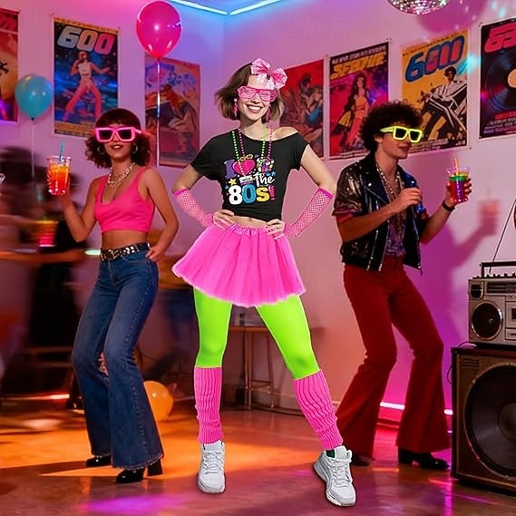 Saia Roupa Japonesa/Curta Discoteca Anos 80 Adulto Mulheres Baile de Máscaras Festas & Noite Parada do Orgulho Mês do Orgulho Vestir-se de 2026 por $60.99 –P4