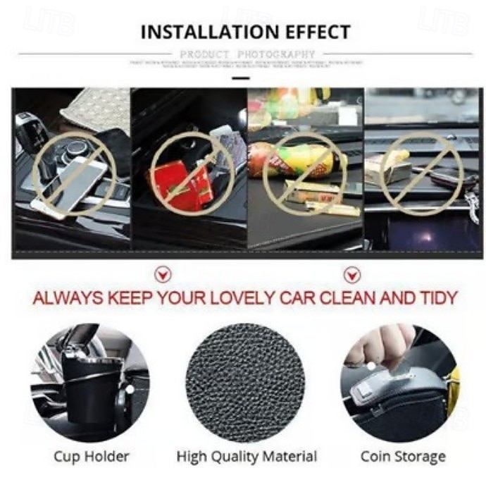 2-pack multifunktionell bilsätesorganisatör i läder, utfyllnadsorganisatör för bilsäten med mugghållare &förvaringsfack/väska – passar framsätet, rymmer telefon, glasögon, nycklar, julklappar till 2026 - $21.99 –P8