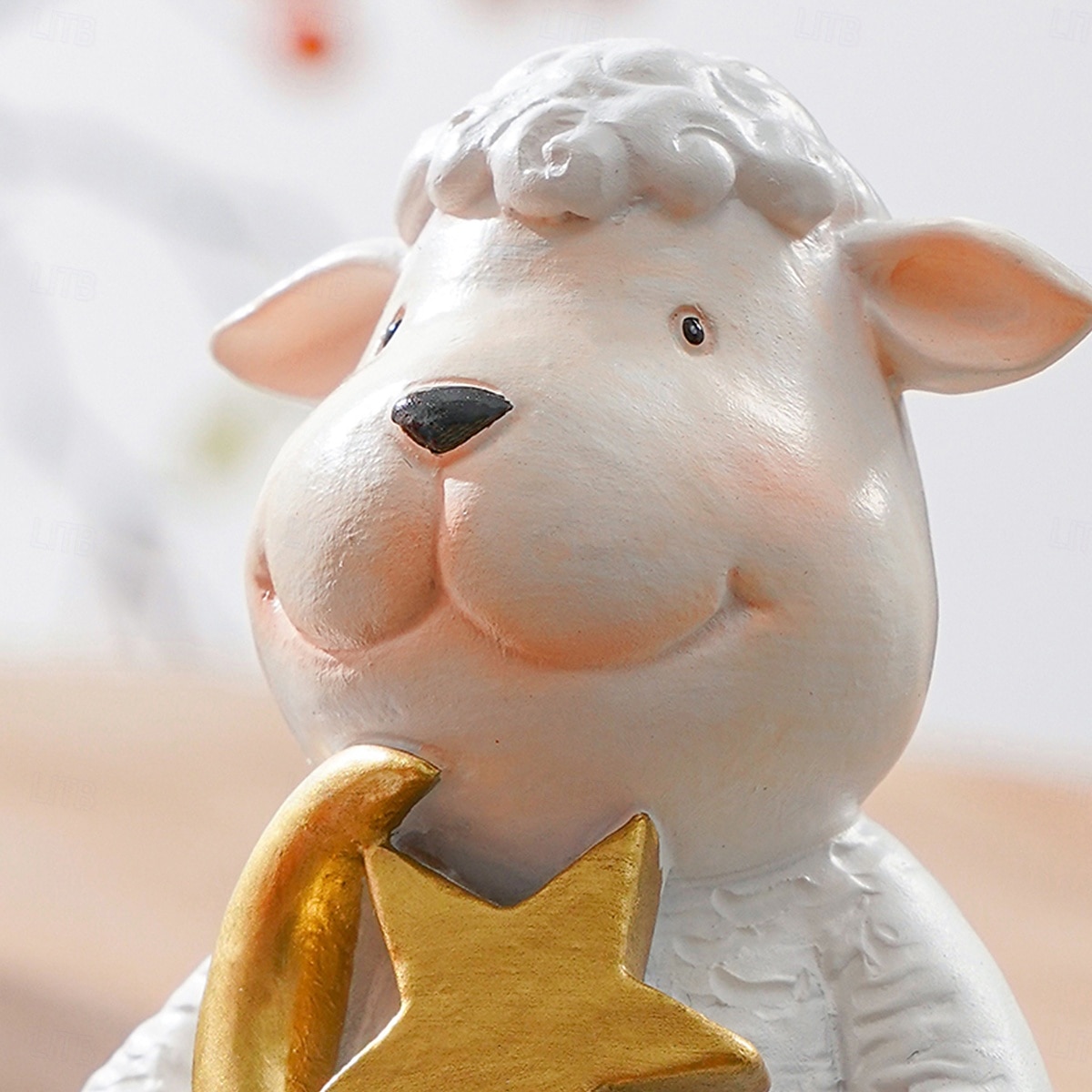 Ramadan Sheep Figurine, Black & White Resin Sheep Holding Moon & Star, Hand-Painted Decorative Ornament for Eid al-Fitr, Eid al-Adha, Ramadan Home Décor, Gift for Family & Celebration 2026 - $15.99 –P10