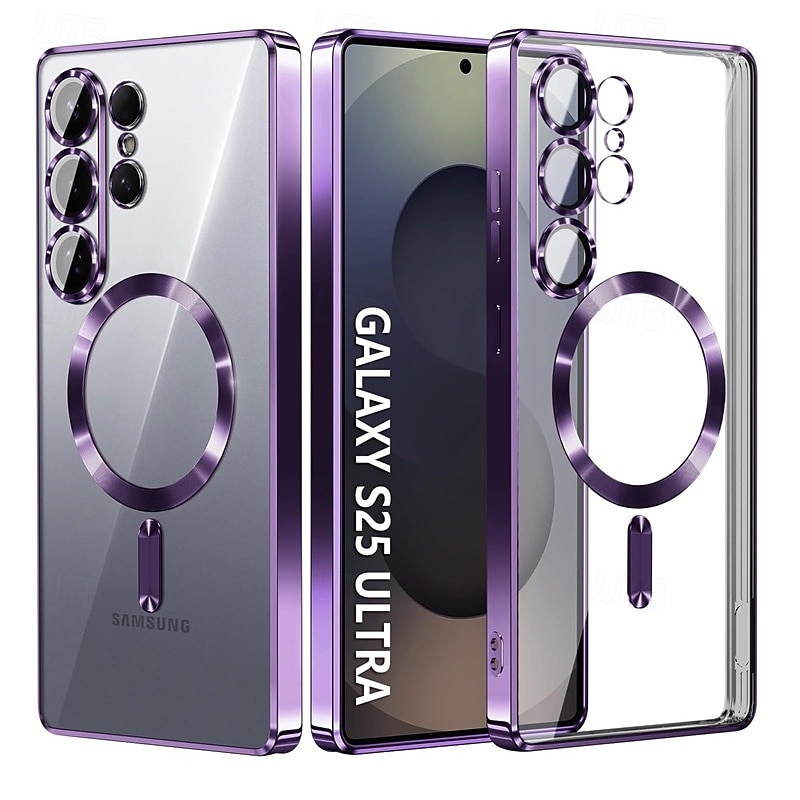 telefon Ügy Kompatibilitás Samsung Galaxy S26 Ultra Plus S25 S25 él S24 S23 S22 Plus Ultra Fekete tok Átlátszó Mágneses Ütésálló Retro TPU 2026 - $12.99 –P12