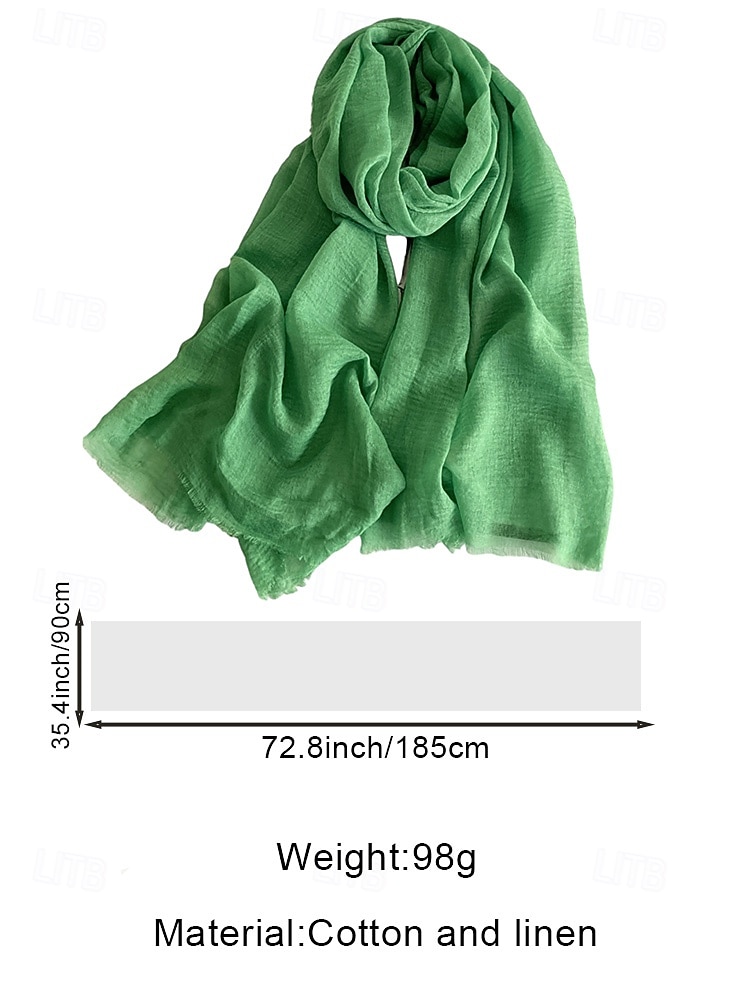 Lichtgewicht polyester damessjaal, verkrijgbaar in diverse kleuren, zacht en dun, perfect voor St. Patrick's Day en dagelijks gebruik. 2026 - $9.99 –P8