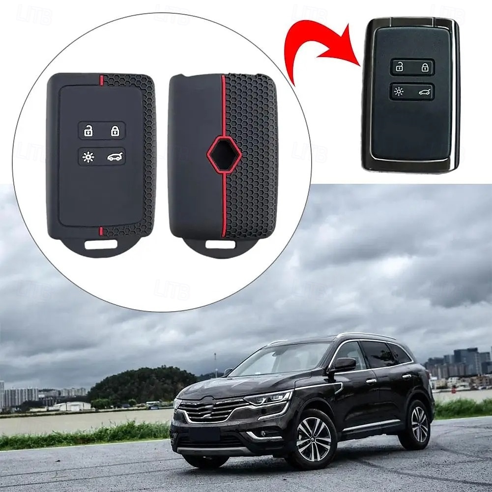 Husă cheie silicon pentru Renault Austral Kadjar Clio Megane Captur Arkana Koleos Zoe Scenic Dacia Sand 1 buc 2026 - $11.99 –P2