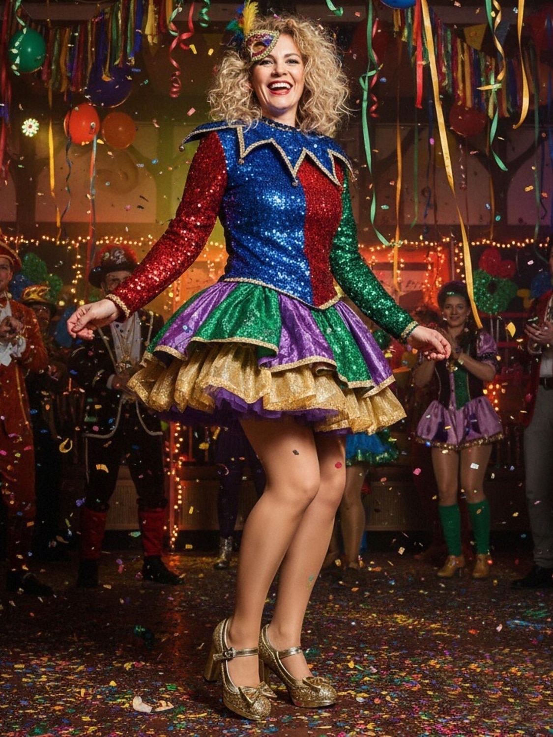 Γυναικείες Σατανάδες Χρυσές Γυαλιστερές Mary Jane με Λεπτομέρεια σε Σχέδιο - Λαμπερές Πλατφόρμες Ρετρό Στυλ Γοητείας Ιδανικές για Καρναβάλι και Εορταστικές Γιορτές 2026 - $59.99 –P1