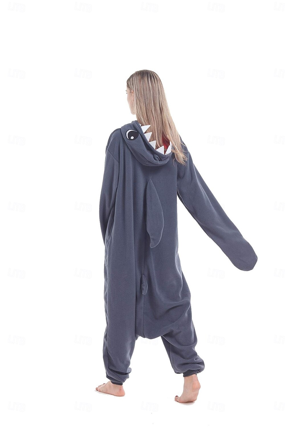 Pijamale Kigurumi Costum de grup Costumul Onesie Animal Rechin Cald Confortabil Capișon Lână  Adulți Bărbați Pentru femei Unisex Halloween Carnaval Petrecere Performanță homewear Îmbrăcați-vă 2026 - $41.99 –P2