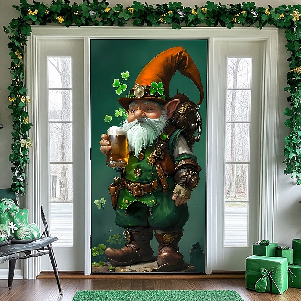 St. Patrick's Day Posters Door Cover Outdoor Banners Green Hat Shamrock Cute 3D Party Dorm Teens Room College Dorm Guys Man Cave Frat Bedroom Shooting Backgrounds Home Decor 2026 - $19.99 –P2