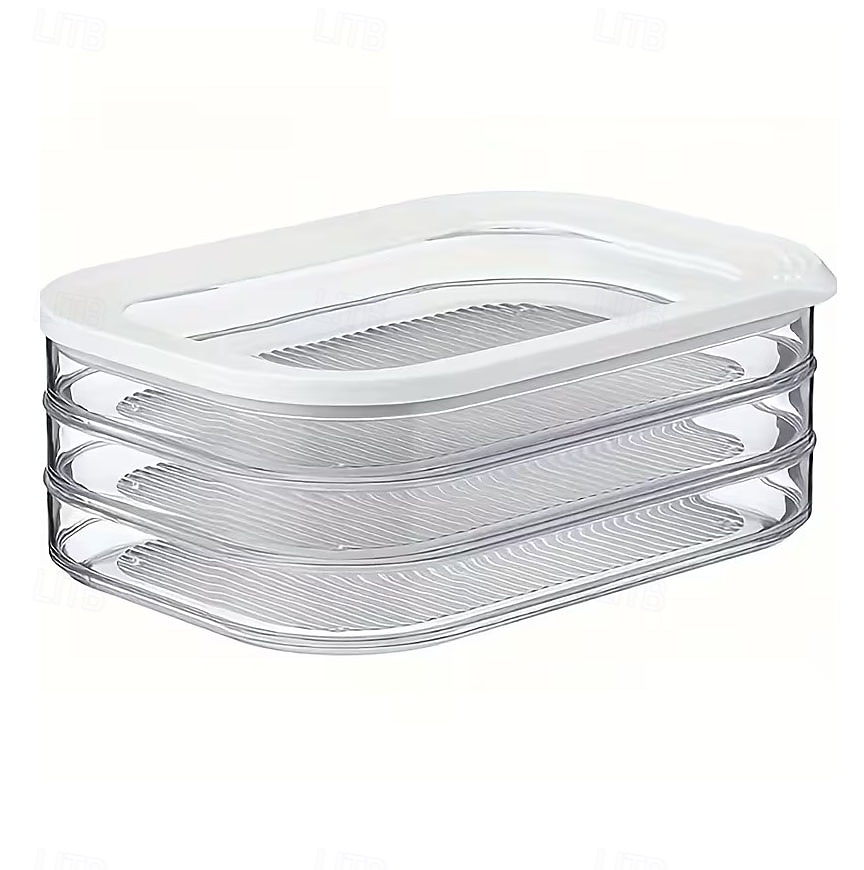 1/2/3/4vrstvé stohovatelné vzduchotěsné nádoby na potraviny s víky, určené pro efektivní organizaci v chladničce, ideální na sýry, uzeniny, ovoce, zeleninu, organizér do chladničky šetří místo 2026 - $9.99 –P13