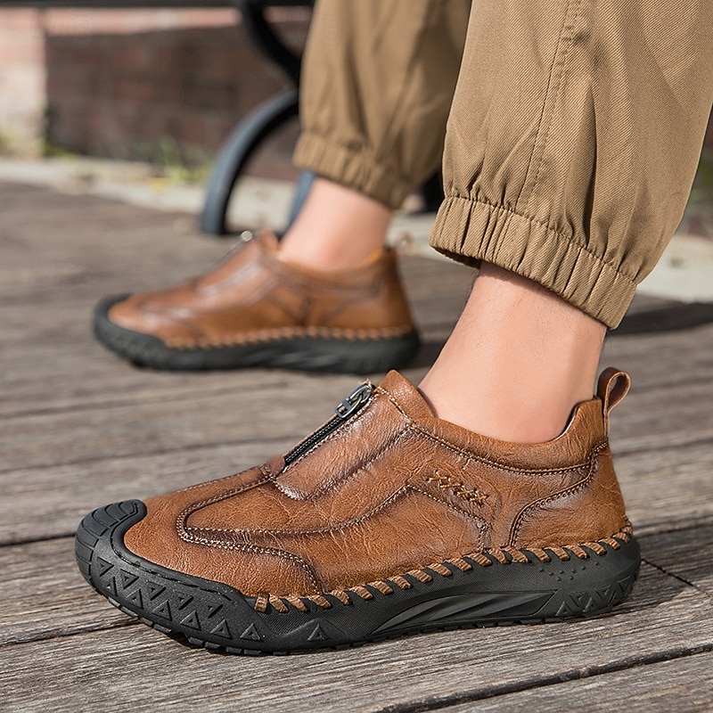Tênis masculino marrom estiloso – leve, confortável e com design respirável para uso o dia todo, ideal para o dia a dia e eventos casuais. de 2026 por $59.99 –P2