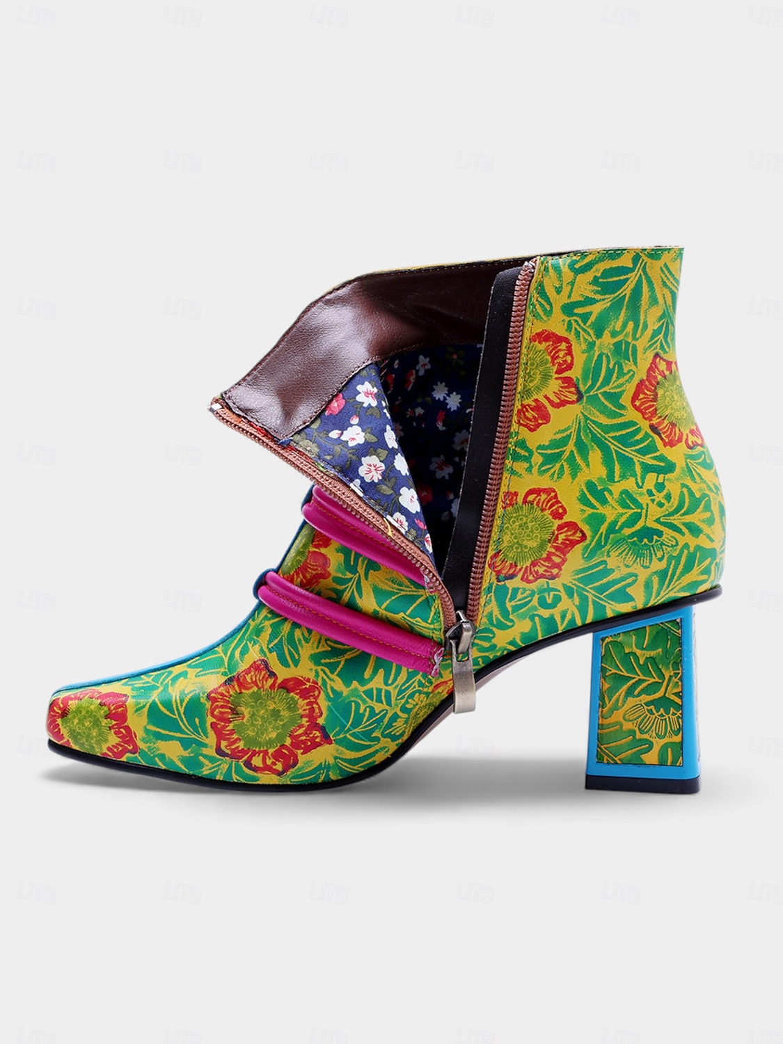 Női Mardi Gras Színes Virágos Csipkés Magassarkú Csizmák – Élénk Retro 1970-es Évek Inspirálta Design Világos Virágos Részletekkel Tökéletes Karneválra Fesztiválokra és Jelmezes Eseményekre 2026 - $99.99 –P4